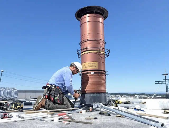 Installed chimney liner by Rowland Heights Chimney Sweep in Rowland Heights, CA