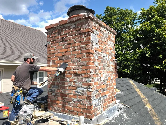 Completed chimney rebuild by Rowland Heights Chimney Sweep in Rowland Heights, CA