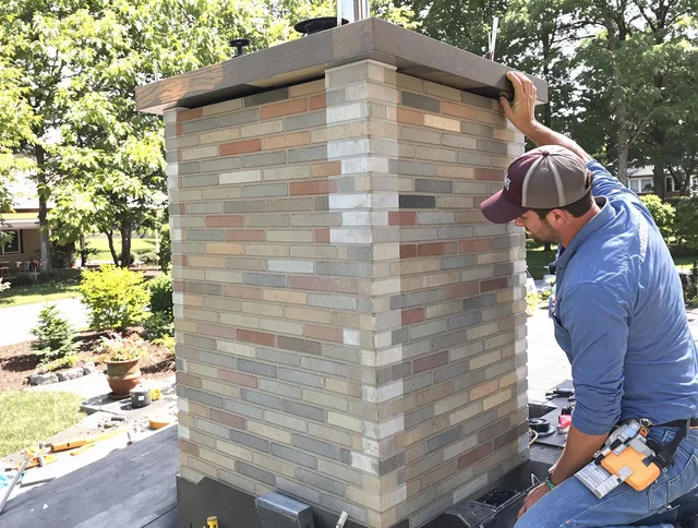Rowland Heights Chimney Sweep completing a modern chimney remodel in Rowland Heights, CA