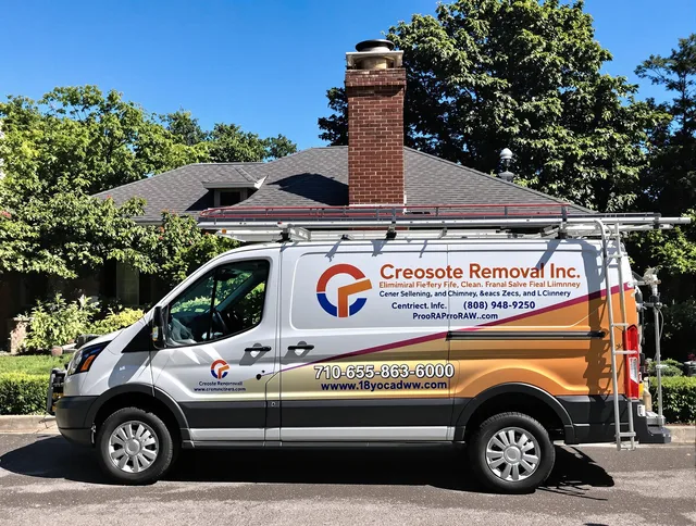 Rowland Heights Chimney Sweep technician removing creosote safely in Rowland Heights, CA