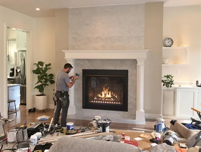 Newly installed fireplace by Rowland Heights Chimney Sweep in Rowland Heights, CA