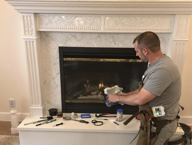 Rowland Heights Chimney Sweep performing fireplace maintenance in Rowland Heights, CA
